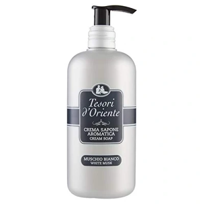Afbeelding van Tesori d&#039;Oriente Vloeibare zeep, witte muskus 300 ml, aromatische crèmezeep, wellness ritueel voor lichaam en zintuigen