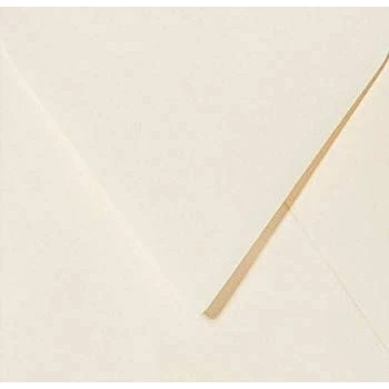 Afbeelding van 13 x cm enveloppen, 120 g/m² vierkant, natklevend, gelast zacht crème; 25 stuks