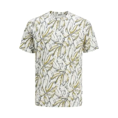 Afbeelding van Jack &amp; Jones Jorsplit CREW NECK Tshirt print, Heren, Maat: Large, Cloud dancer