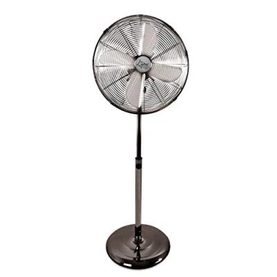 Afbeelding van SUNTEC ventilator, stil, met timer statiefventilator CoolBreeze 4000 diameter 40 cm staande windmachine, metaal en chroom voor bed, slaapkamer, kantoor, woning, balkon of terras