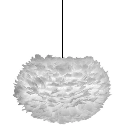 Afbeelding van Umage Eos Medium hanglamp light grey met koordset zwart Ø 45 cm