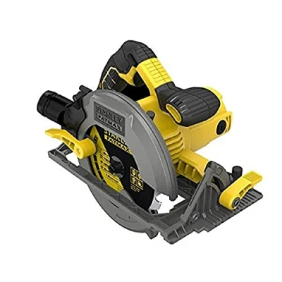 Afbeelding van Stanley FATMAX Cirkelzaag, 1650 W, 190 mm, 5500 omw/min, hellingshendel voor schuine sneden, snelle aanpassing, messen met 18 tanden, wolfraamcarbide, zonder opbergkoffer FME301 QS