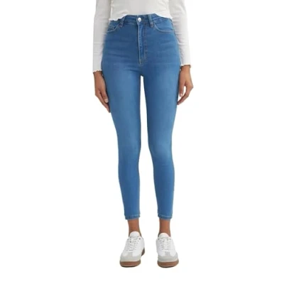 Afbeelding van DeFacto Dames Jean stijlvolle broek modieuze jeggings en comfortabele jeansbroek voor vrouwen jeans dames, blauw, 30