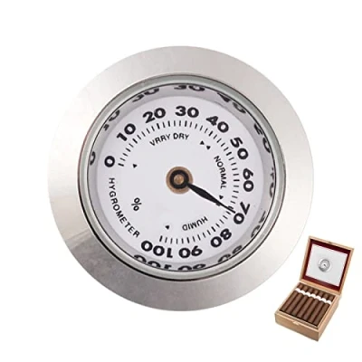 Afbeelding van Sigarenhumidor hygrometer, sigaren, analoge 28 mm hygrometer voor humidor, sigarenbox, sigarendoos, humidoraccessoires