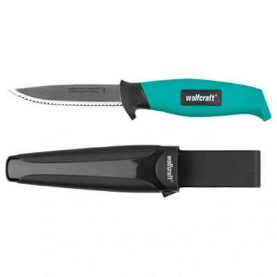 Afbeelding van wolfcraft Outdoormes met foedraal I 4086000 Mes voor hobby, handwerk en kamperen