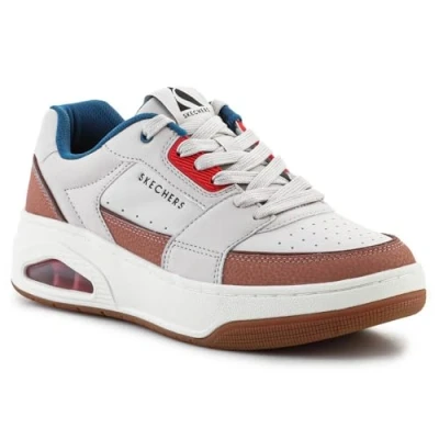 Afbeelding van Skechers UNO Court Sneakers voor heren, Natuurlijk leer/Duraleather/Mesh/Multi, 40 EU, leer Duraleather Mesh Multi, 41 EU