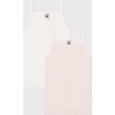 Afbeelding van Petit Bateau Meisjeshemden met bretels (2 stuks), variant 1, 6 Jaar