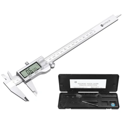 Afbeelding van Digitale schuifmaat 200 mm / 8 inch roestvrij staal elektronische remklauwen fracties inch/metrische conversie meetgereedschap voor lengte breedte diepte binnendiameter buitendiameter