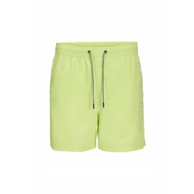 Afbeelding van Jack &amp; Jones Double LOGO Zwemshorts, Heren, Maat: Small, Wild lime