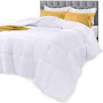 Afbeelding van Utopia Bedding Dekbedden voor tweepersoons bedden van 152 cm breed (Queen), dekbed alle seizoenen, alternatief dons, gestikt in box stijl, met hoeklussen, machinewasbaar (wit)