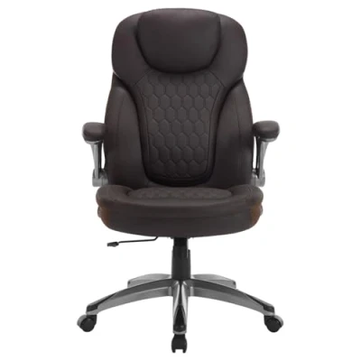 Afbeelding van WOLTU bureaustoel, belastbaar tot 200 kg, ergonomisch, managersstoel met hoofdsteun, armleuningen, draaistoel wielen, in hoogte verstelbaar, armleuning, draaibaar, kunstleer, BS149br