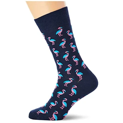 Afbeelding van HS by Happy Socks heren Flamingo 3 Pack sokken, 4 11 (maat: 41 46), Meerkleurig, 37 45 EU