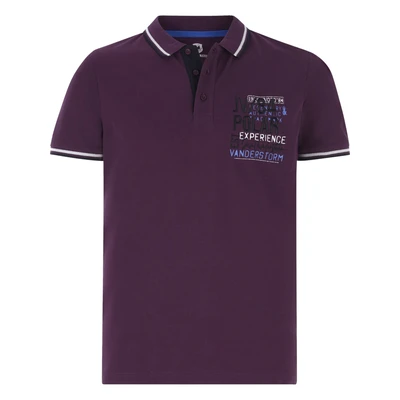 Afbeelding van Jan Vanderstorm Poloshirt, Heren, Maat: Large, Dunkelrot