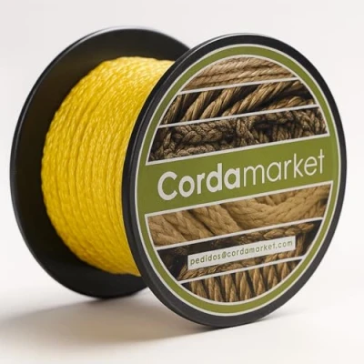 Afbeelding van Cordamarket Dyneema 3 mm, volwassen koord, uniseks, geel (geel), mm tot 15 m