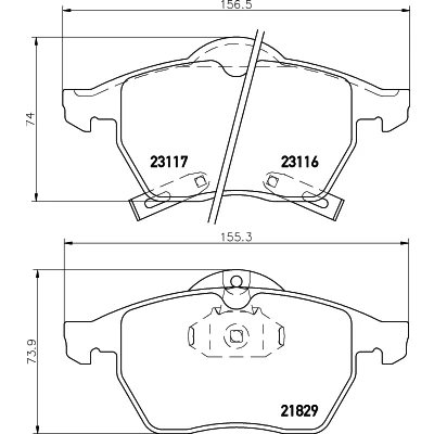 Afbeelding van Remblokkenset, schijfrem HELLA PAGID 8DB 355 008 041