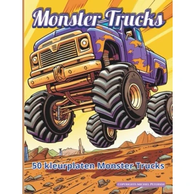 Afbeelding van Artfull Pixels Monster Trucks: 50 kleurplaten van Trucks kleurboek