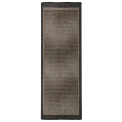 Afbeelding van vidaXL Buitenkleed platgeweven 80x250 cm donkerbruin
