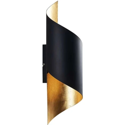 Afbeelding van Lindby wandlamp 1licht metaal H: 57 cm E27 zwart, goud