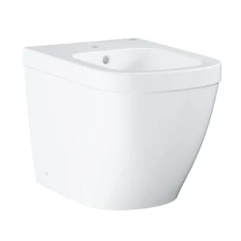 Afbeelding van Grohe Euro Keramiek staand bidet met kraangat en overloop Pureguard Wit