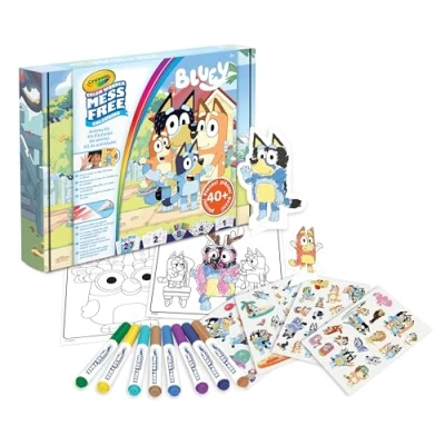 Afbeelding van CRAYOLA Color Wonder, Bluey&#039;s vlekvrije cadeauset, boordevol markers, kleurplaten, stickers en meer, vanaf 3 jaar, 75 7171