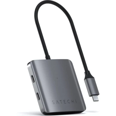 Afbeelding van Satechi Aluminum 4 Port USB C Hub Space Grey