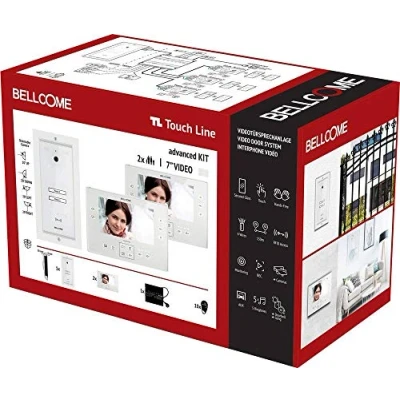 Afbeelding van Bellcome Advanced 7 Video Kit 2 Familie Complete set voor deurintercom Kabelgebonden 14 delig Wit