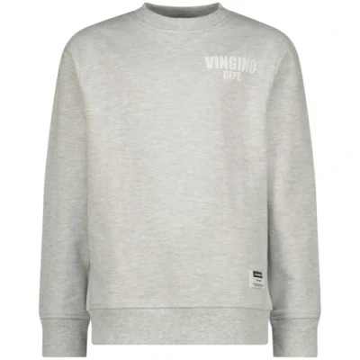 Afbeelding van Vingino Basiccrew Sweater voor kinderen, Maat: 92, Fearless grey melee