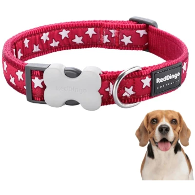 Afbeelding van Dog collar Red Dingo Smooth Star Stars (1,5 x 24 36 cm)