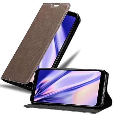 Afbeelding van Cadorabo Hoesje geschikt voor LG Q7 / Q7a Q7+ in KOFFIE BRUIN Beschermhoes Case magnetische sluiting Cover