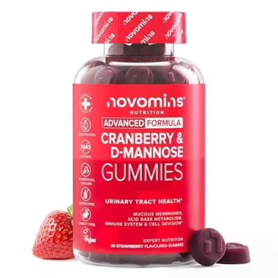 Afbeelding van Cranberry met D Mannose Gummis 600 mg Extract 400 Alternatief voor Capsules &amp; Sap Veganistische mannosepoeder Veenbes 60 Gummies Novomins
