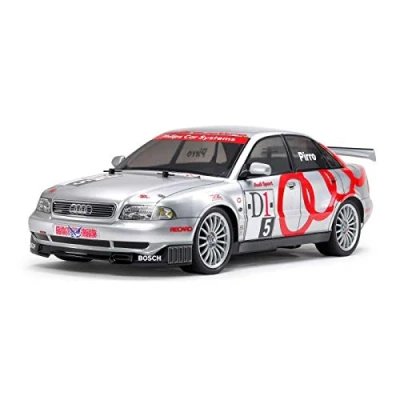 Afbeelding van Tamiya 47414 1:10 RC Audi A4 Quattro Touring TT 01E radiografisch bestuurbare auto, voertuig, modelbouw, in elkaar zetten, hobby, bouwpakket, onbeschilderd