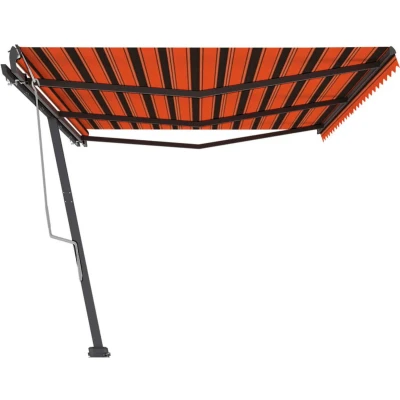Afbeelding van vidaXL Luifel vrijstaand handmatig uittrekbaar 600x300 cm oranje bruin