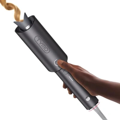 Afbeelding van TYMO CURLPRO Automatische Krultang voor Grote Krullen Draagbare Automatisch Roterende Curling Wand Tong 25mm, 160 210℃, Eenvoudig Krullen, Keramiek Beach Waves Iron, Metallic Grijs