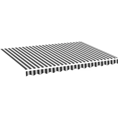 Afbeelding van VidaXL Vervangingsdoek voor luifel 3,5x2,5 m antracietkleurig en wit