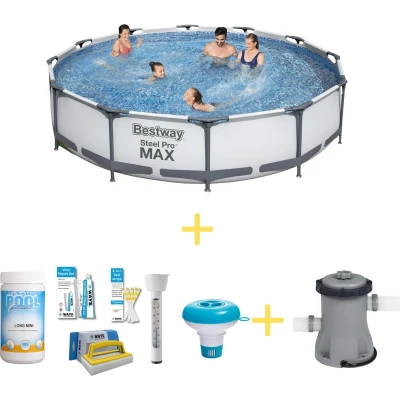 Afbeelding van Bestway Zwembad Steel Pro MAX 366 x 76 cm Inclusief WAYS Onderhoudspakket, &amp; Filterpomp