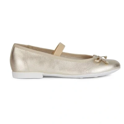Afbeelding van Geox Ballerina&#039;s met enkelbandjes voor kinderen, Maat: 36, Platinum Leer