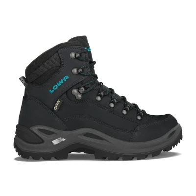 Afbeelding van Wandelschoen Lowa Women Renegade GTX Mid S Asphalt Turquoise Schoenmaat 37,5