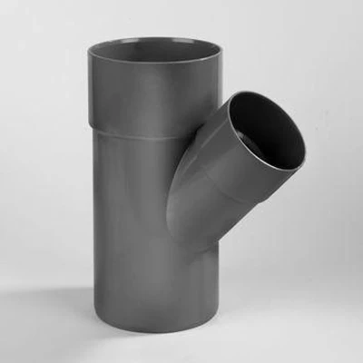 Afbeelding van PVC T stuk 45 graden, 110 x 75 mm (2 mof / 1