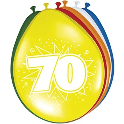Afbeelding van Ballonnen 70 jaar 8 stuks