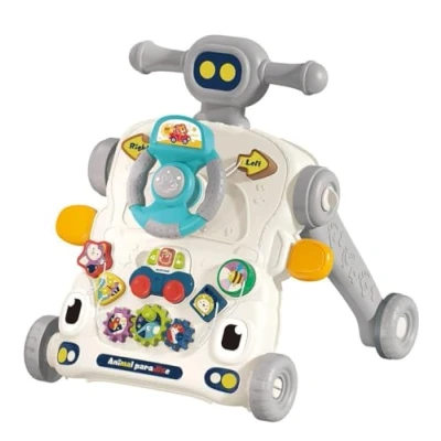 Afbeelding van Chipolino Car 3 in 1 Loopwagen met Speelgoedauto &amp; Muziek Grijs