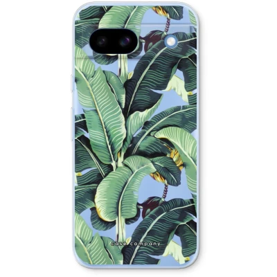 Afbeelding van Case Company® hoesje geschikt voor Google Pixel 8a Bananenbladeren Soft Cover Telefoonhoesje Bescherming aan alle Kanten en Schermrand