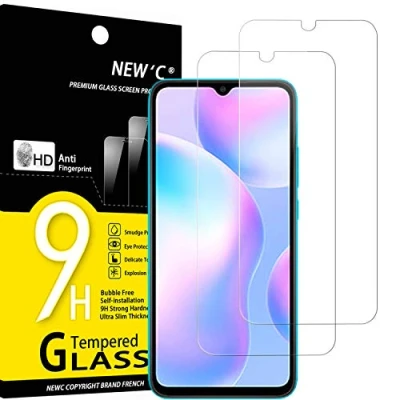 Afbeelding van NEW&#039;C 2 Stuks, Screen Protector voor Xiaomi Redmi 9A, 9C, Gehard Glass Schermbeschermer Film 0.33 mm ultra transparant, resistent