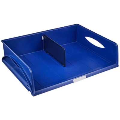 Afbeelding van Leitz Opbergmand liggend A3, ideaal sorteer en opbergsysteem voor postplaatsen kopieerruimtes, blauw, Sorty, 52320035