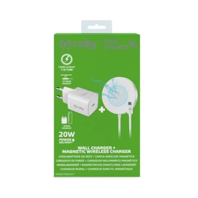 Afbeelding van Draagbare oplader Celly MAGCHARGEKIT Wit