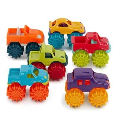 Afbeelding van Battat BT2521Z mini Monster trucks Set met 6 opbergtas voor kinderen vanaf 2 jaar
