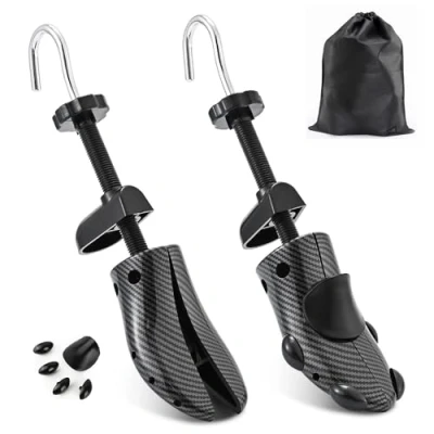 Afbeelding van Siyecioa Schoenspanners voor dames en heren, set van 2 schoenspanners, verstelbare lengte, brede multifunctioneel, duurzaam, Zwart, 35 41