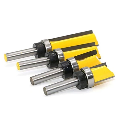 Afbeelding van Frees om te kopiëren, freesfrees rechte schacht 8 mm kopieerserie, voor het handmatig maken van een lade of andere houtbewerking, geel (8 x 3/4 25 mm) 1 stuk