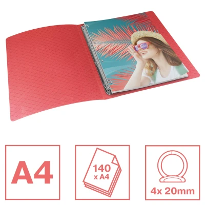 Afbeelding van Esselte Colour&#039;Breeze ringmap, 4 ringen, PP, ft A4, met soepele kaft, lavendel ringmap