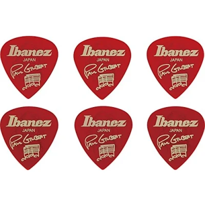 Afbeelding van Ibanez Plektrum B1000PG CA,6er set Paul Gilbert,signature, rood Plectrum