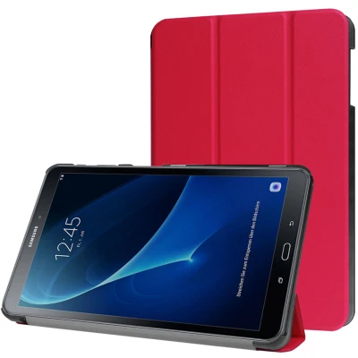 Afbeelding van Samsung Galaxy Tab A 10.1 (2016) Hoes: iMoshion Trifold Bookcase Rood Kunstleder Tablet Hoezen